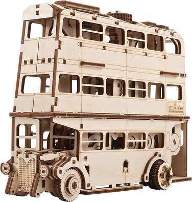 UGEARS Wooden 3D Puzzles for Adults - Harry Potter Knight Bus Wooden Model Building Kits with Spring-Powered Motor &ndash; Mechanical Harry Potter Puzzle DIY Crafts for Adults 268 Pcs