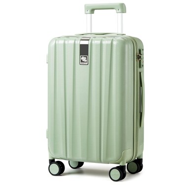 Hanke 24 Inch Luggage Suitcases With Spinner Wheels Lightweight PC Hard Shell Rolling Suitcase With Travel Lock,Checked-Medium 24-Inch(Bamboo Green)