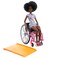 Barbie Fashionistas Doll #194 with Natural Black Hair, Plus Wheelchair &amp; Ramp, Wearing Rainbow Heart Romper &amp; Accessories Including Shoes &amp; Hoop Earrings