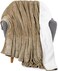 Utopia Bedding Sherpa Blanket Throw Size (Camel, 50x60 Inches) - Soft Lightweight Plush Fleece Reversible Blanket for Bed, Sofa, Couch, Camping and Travel