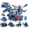 Toys for 5+ Year Old Boys, Take Apart Dinosaur, Magnetic Building Blocks Vehicles Play Set, 5 in 1 Cars &amp; Trucks Transform Into Robot Dino T-rex, Engineering STEM Toys &amp; Gifts for Boys &amp; Girls