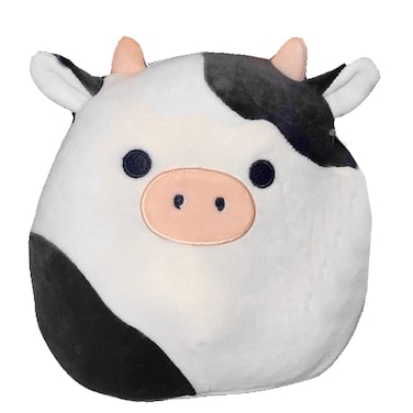 Squishmallow Official Kellytoy Plush Farm Squad Collectible Squishy Soft Animals (Connor Cow (Alternate Style), 8 Inch), Black/White/Peach, Connor Cow