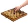 Wooden Chess Board with 32 Pawns, Big Size Chess Board Brown and White Color (12 Inch)
