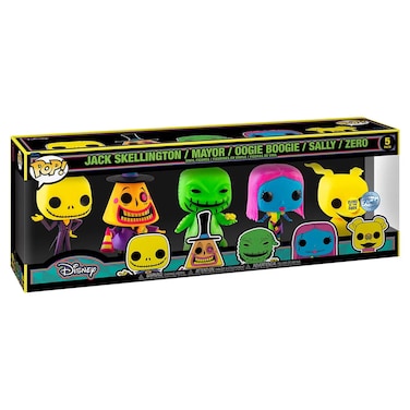 Funko Pop! Disney The Nightmare Before Christmas Jack Skellington 5-Pack Special Edition Multicolor Glow-in-The-Dark Vinyl Exclusive