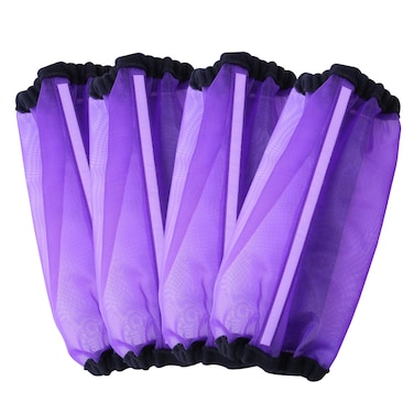 Universal Size Horse Leggings Fine Mesh Horse Fly Boots Greatly Reduce Stomping Breathable Horse Boots Leg Wraps (Set of 4) Purple