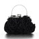 Women Evening Clutch Bag Floral Satin Small Purses with Detachable Strap for Wedding, Party, Prom