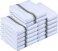Utopia Towels Black Dish Towels [12 Pack - 15 x 25 Inches] 100% Ring Spun Cotton Highly Absorbent &amp; Reusable Cleaning Bar, Tea, Kitchen and Dishcloths Set - 200 GSM