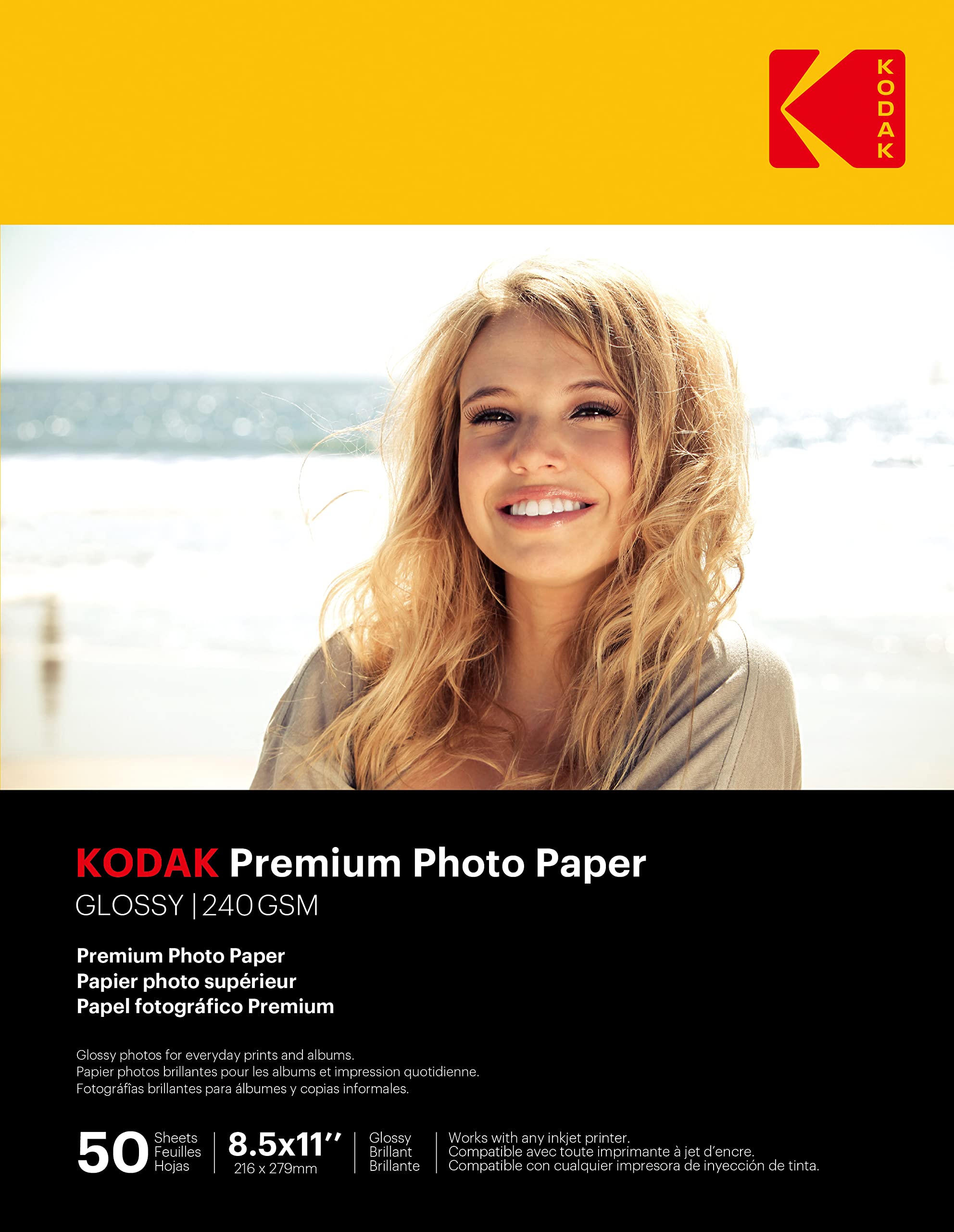 كوداك Kodak Photo Paper 8 5 X 11 Glossy 8.5x11"