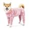 Plush Dog Pajamas for Cold Weather 4 Legs Clothes Dog Stretch Good Fit Fit Medium and Large Dog Onesie Warm Soft Pet Romper Winter (Pink, XL)
