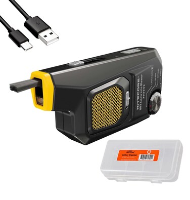 Nitecore BlowerBaby BB2 USB-C Rechargeable Electronic Air Duster Blower for Camera, Keyboard, Laptop Cleaning with Built-in LED, Include Cable Organizer