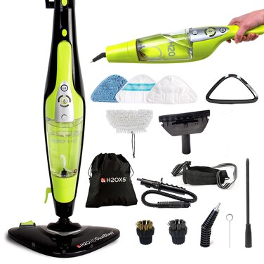 H2O HD DUALBLAST Steam Mop and Handheld Steam Cleaner For Floor Cleaning, Hardwood Floors, Grout Cleaner, Upholstery Cleaner, Tiles and Carpets
