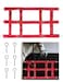 Harrison Howard Poly Double Layer Nylon Easy Installment and Adjustment 3 Slat Stall Guard for Horses Red