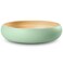 LEXA Bamboo Fruit Bowl for Kitchen Counter, 12 Inch Large &amp; Round, Artisan Lacquered Wooden Fruit Bowl or Candy Bowl, Handcrafted Bamboo Fruit Basket for Kitchen &amp; Home Decor (Sage Green)