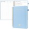 Meeting Notebook for Work with Action Items, Soomeet 7&rdquo;x10&rdquo; Hardcover Spiral Meeting Planner, Notebooks for Men Women Meeting Organizer, Light Blue
