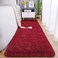 Chicrug Soft Runner Rug for Bedroom Living Room Plush Fluffy Rug 2x6 Feet, Shag Furry Runner Rug Carpet Non Shedding for Nursery Children Kids Girls Room Home Decorative, Wine Red
