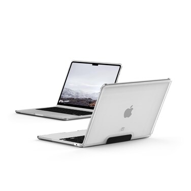 [U] by UAG Designed for MacBook Air 13" Case 2022-2025 M2/M3/M4 (A3240 A3113 A2681) - Translucent Durable Lightweight Impact Resistant Laptop Protective Cover, Lucent Ice/Black