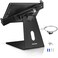 Volcora Anti-Theft Tablet Stand iPad Security Holder with Lock, Black 10-13 Inch Kiosk Stand Mount, Swivel, Adjustable, for iPad Pro, Air, POS Register, Retail Business, Checkout, Cashier