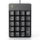 Wired Number Pad, USB Numeric Keypad 19 Key Number Keypad Keyboard for Laptop PC Computer Notebook, Big Print Letters - Black