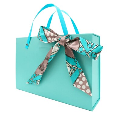 Joyscoop Teal Gift Box - 11x7.6x3.5 Inches Large Gift Box with Lids and Handles, Portable Magnetic Gift Boxes for Presents