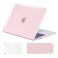 EooCoo Case Compatible with MacBook Air 13 inch M4 2025 2024 2023 2022 M3 M2 A3240 A3113 A2681, Pink Air 13.6" Laptop Hard Shell Case + Keyboard Skin Cover + Screen Protector, Crystal Pink
