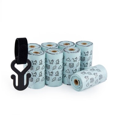 SVD.PET Dog Poop Bags, 120 Unscented Doggie Poo Bags, with Waste Bag Holder, Extra Thick With 100% Leak-Proof Guarantee (8 Rolls, 120 count)