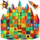 FNJO Magnetic Tiles, 110PCS Magnet Building Set, Magnetic Building Blocks,Construction STEM Learning and Playing Toys for Kids, Montessori Toy for Preschool Boys Girls Toddlers Classroom Must-Haves