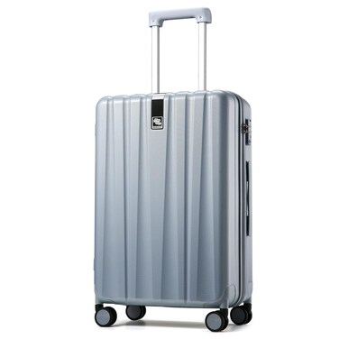 Hanke 24 Inch Luggage Suitcases With Spinner Wheels Lightweight PC Hard Shell Rolling Suitcase With Travel Lock,Checked-Medium 24-Inch(Gray)