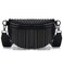 TOPALL Fanny Pack Crossbody Bags for Women, Upgrade Sling Bag Leather Fashion Waist Packs Belt Bag Chest Bag Studded Tassel Bum Bag for Travel, Walking, Running and Hiking (Black)