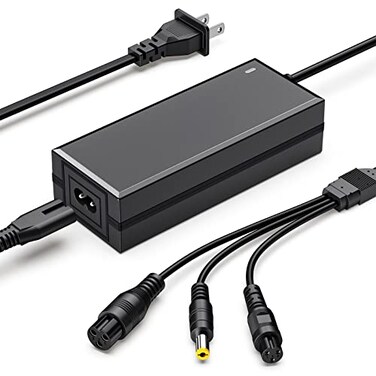 3 in 1 Replacement Charger for 2A 42v/36v 3 Claw (8mm/12mm) Female Port (5.5mm*2.5mm Universal 2.1mm) for, Jetson, Swagtron, Gotrax,Swagway,Razor