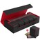 Premium Trading Card Storage Case TCG Deck Box Holds 800+ Sleeved Cards for MTG, YuGiOh, Uno, Sport with Strong Magnet Closure (Black &amp; Red)