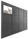 Black Cork Board 47"x35" - 12 Pack Felt Wall Tiles with Safe Removable Adhesive Tabs, Large Cork Board 48 x 36 inches for Office Large Cork Boards for Walls 72 x 48 - Gray Black