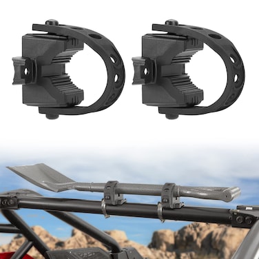KEMIMOTO Type A Shovel Holder Rubber Clamp Grip Mount Kit Fits 1"-1.5" Dia. Tools, Clamp for 0.5"-0.75"-1.5" Bar Tube Tool Grip Quick-Release ATV UTV Snowmobile Golf Cart Clamp Mount