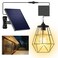 Solar Shed Light Pendant Light Outdoor with 4000mAh Solar Panel Warm White Light Solar Chandelier with 16.4FT Cable, Hanging Light for Outside Garden Yard Gazebo Barn Chicken Coop