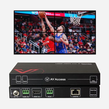 AV Access 1080P HDMI Extender Over IP Decoder, Many to Many or Direct Cat5e / 6, 395ft (120m), Plug &amp; Play Without Configuration, Visual Control, Video Wall, RS-232, Smartphone/PC Control, HDCP