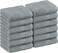 Utopia Towels 12 Pack Premium Wash Cloths Set, 12 by 12 Inches, 100% Cotton Ring Spun, Highly Absorbent and Soft Feel Washcloths for Bathroom, Spa, Gym, and Face, Cool Grey