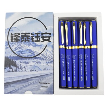 Fengtaiyuan B03P18Pro, Gel Ink Rollerball Pens, Blue Ink, Ultra Fine 0.38mm, Writting Pens, Smooth, 18 Pack (Blue-0.38mm)
