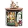 Spilay Dollhouse DIY Miniature Wooden Furniture Kit,Mini Handmade Doll House Model with Dust Cover &amp; LED,1:24 Scale Creative Woodcrafts Toys for Adult Friend Lover Birthday Gift B48