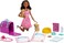Barbie Pup Adoption Playset with Brunette Fashion Doll in Pink Dress, 2 Pets, Carrier &amp; 10 Accessories, Color-Change Feature