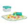 Infantino Super Soft 1st Building Blocks Activity Station, Easy-to-Hold for Babies &amp; Toddlers, BPA-Free, Multi-Colored, 22-Piece Set with Storage Box and Mat