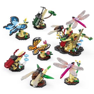 Insect Collection Building Set, Compatible with Lego Ideas Bugs Toys, 6 in 1 Insects Sets for Flowers Nature Lover, Including Butterfly Dragonfly Beetle Cicada, Best Gift for Adults Kids(1029 PCS)