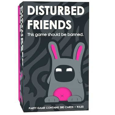 A Party Game for Friends   Ideal for 4 Players   Fun Adult Game, Black and Pink