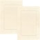 Utopia Towels Cotton Banded Rug, Bath Mats, Not a Bathroom Rug, 21 by 34 Inches, 100% Ring Spun Cotton, Highly Absorbent Shower Bathroom Floor Mat, Ivory, 2 Pack