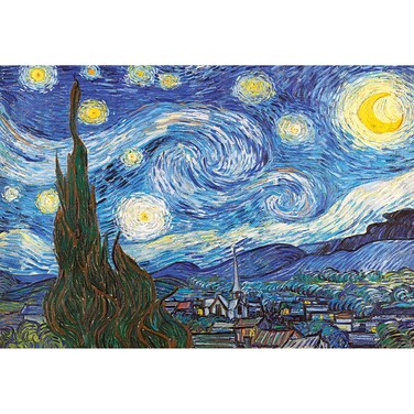RoseArt - Kodak Premium Masters - The Starry Night by Vincent Van Gogh - 2000 Piece Jigsaw Puzzle for Adults