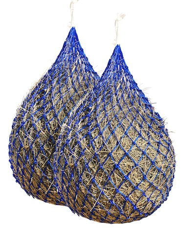 Harrison Howard Slow Feed Hay Net Horse 2 Pcs Horse Feeding Supplies Blue 40" Length with 2" Holes