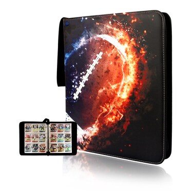 Card Binder Compatible with Football Card, Trading Card, MTG and Other TCG, Fits 900 Cards with 50 Removable Pages, Card Holder Collector for Standard Size Card