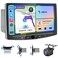 Double Din Car Stereo Wireless CarPlay Android Auto 4G+64G 8-Core Detachable 10 Inch Touchscreen Car Radio Dual Bluetooth AM FM GPS Navigation WiFi Car Audio Receiver with Backup Camera 2Din Head Unit