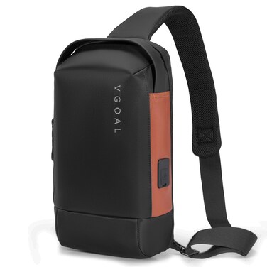 VGOAL Sling Backpack Men's Chest Bag Shoulder Crossbody Hiking Bag Business Daypack with TSA Lock and USB Charging Port fit 9.7" iPad