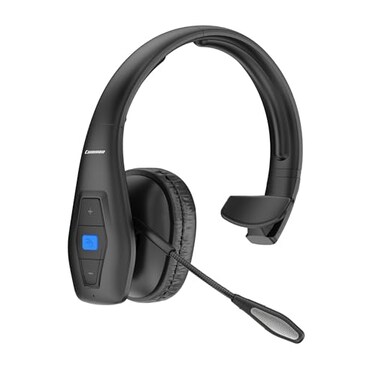 Trucker Bluetooth Headset V5.1, CVC8.0 Dual Microphone Noise Cancelling &amp; 35Hrs HD Talktime Hands-Free Wireless Headset, Bluetooth Headphones with Mute Button for Cell Phones Business Home Driver