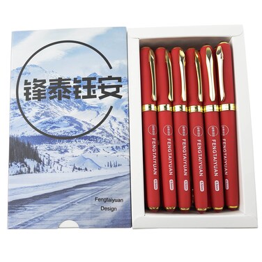 Fengtaiyuan RP18Pro, Gel Ink Rollerball Pens, Red Ink, Extra FIne 0.5mm, Writting Pens, Smooth, 18 Pack (Red-0.5mm)