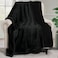 Utopia Bedding Sherpa Blanket Throw Size (Black, 50x60 Inches) - Soft Lightweight Plush Fleece Reversible Blanket for Bed, Sofa, Couch, Camping and Travel
